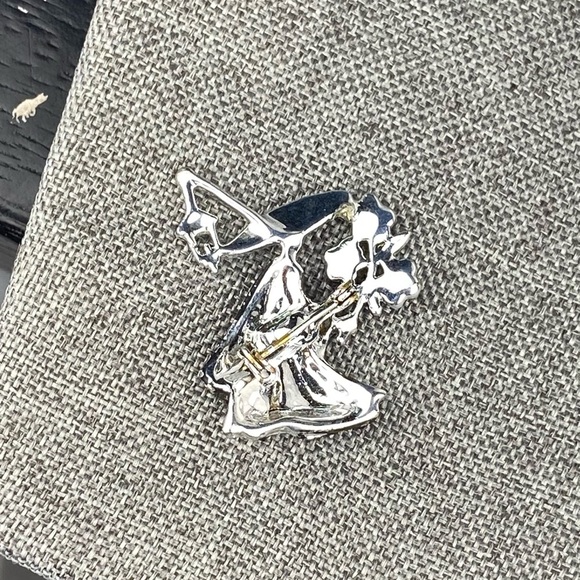 VINTAGE Mourning Pin Death Remember Honoring Brooch - Picture 2 of 5